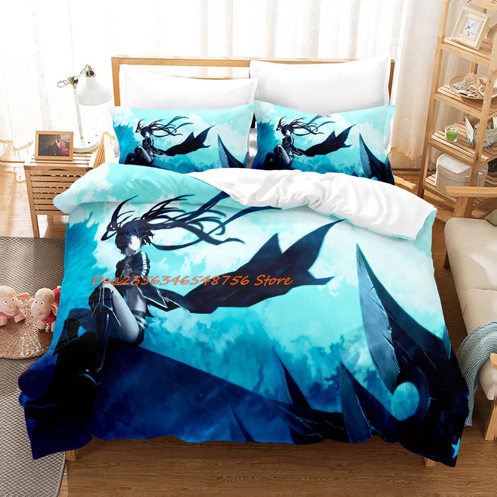 Black Rock Shooter Bedding Set Single Twin Full Queen King Size Bed Set Aldult Kid Bedroom Duvetcover Sets Anime Bed Sheet