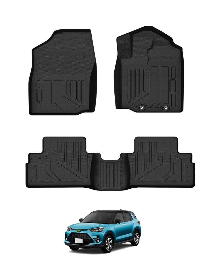 Mixsuper RAIZE ROCKY 3D Floor Custom TPE Car Accessories Mats, 5-Passenger, Waterproof, Parts, Material, Vehicle-Specific Design, Waterproof,