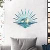 Innen Außen Wandakzente Metall Ozean Dekor, Schildkröte/Leuchtturm/Meerjungfrau Muster Wetterbeständiges Dekor Kunst Skulpturen für Terrasse Garten Und