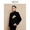 HECO Fan Dance Floral Charm New Chinese Style Embroidered Wool Coat