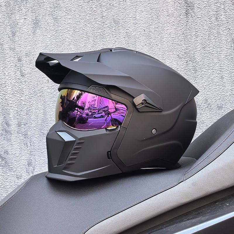 NEW ORZ-GB3 High-quality Retro Motorcycle Helmet Modular Multifunctional Combination Full Helmet Approved Personalized Warrior
