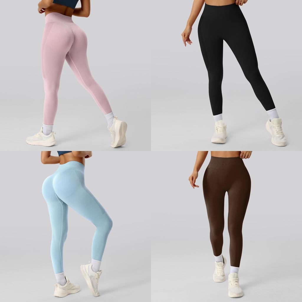 Seamless Peach Yoga Pants With Moisturewicking Fabric For Womens Fitness And Outdoor Running