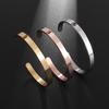 Silver Glossy Bracelet Stainless Steel European and American Titanium Steel Simple Couple Bracelet