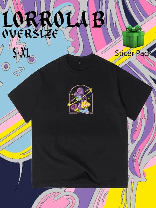 Oversized T-shirt with “ANIME” print on the front 2XL