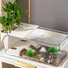 Turtle Tank Turtle Cage Clear Area Habitat with Basking Stage for Crayfish Crabs Gecko Amphibians Fishes Small Pets Enclosure