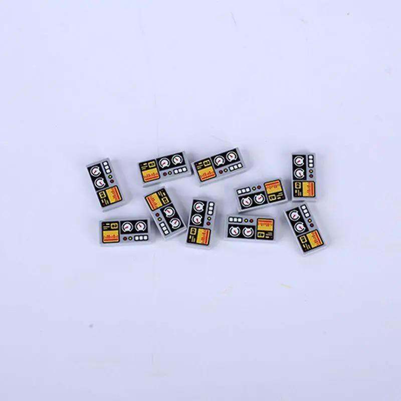 

MOC Місто Будівельні Блоки Аксесуари для Персонажів Міні Цегла Аудіо Комп ютер Цегла Центр Управління Радар Клавіатура Шаблон Іграшка K037