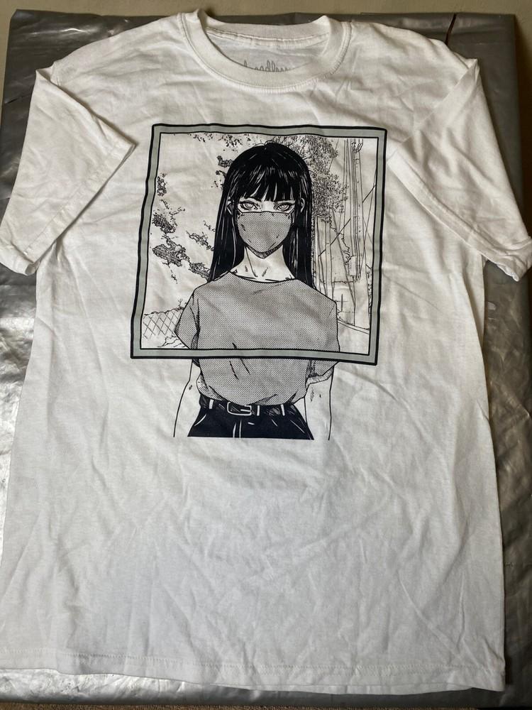 REMEMBER ME Anime Girl in Mask Threadless White T Shirt Unisex SZ M-NWOT Unisex T-Shirt S