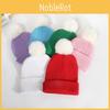 Solid Color Plush Ball Knitted Cap Breathable For Fall Season Gift Fashion