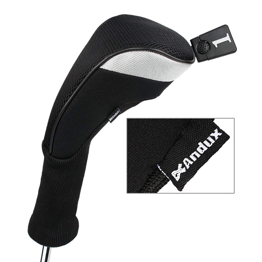 Andux Golf Wood Driver Long Set of Compatible with 460cc Golf Headcovers, Neck, 5, Clubs, MT/MG34 (Black)