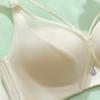 Sexy Lingerie Cross Strap Gathering Satin Mesh Traceless Backless Bra