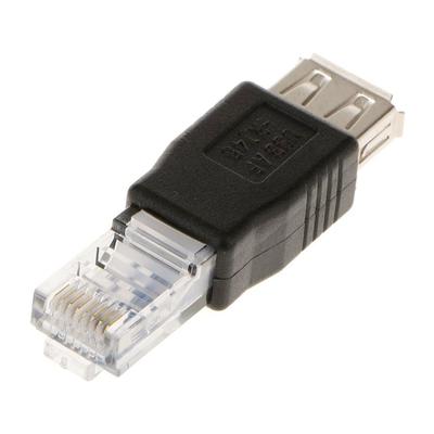 Adaptér RJ45 samec na USB AF(Černá)
