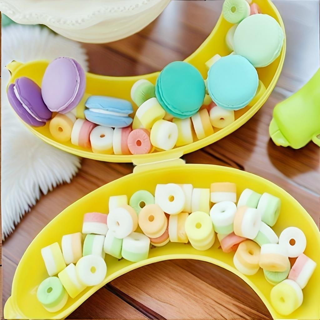 Non-food Contact Cute Banana-Shaped Lunch Box for Students & Office Workers - Dishwasher Safe, Durable Plastic, Perfect for Travel & Outdoor Meals