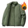 Jacket, Men's Plus Velvet Thick Coat, Large Casual Stand Up Collar, Loose Fit