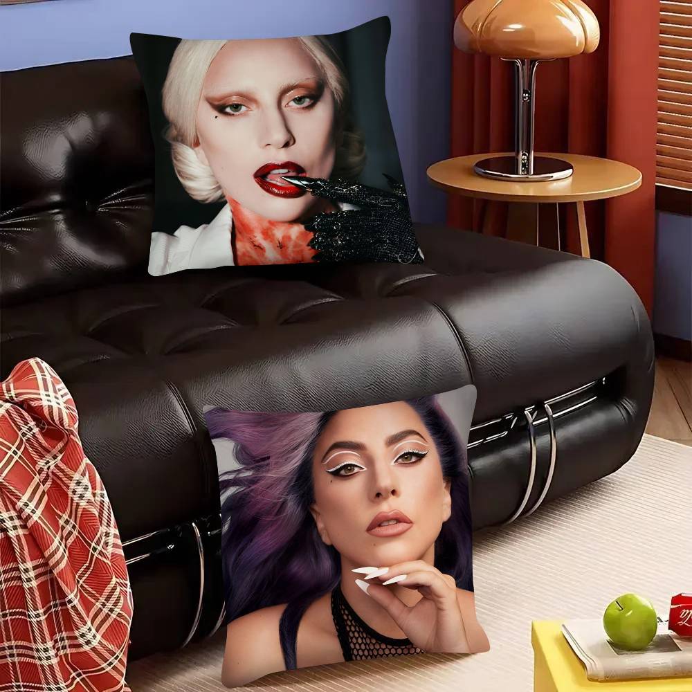 Singer L-Lady Gaga Mayhem Pillow Case Square Pillow Bedroom Sofa Leisure Comfort Cushion Car Living Room Home Decoration
