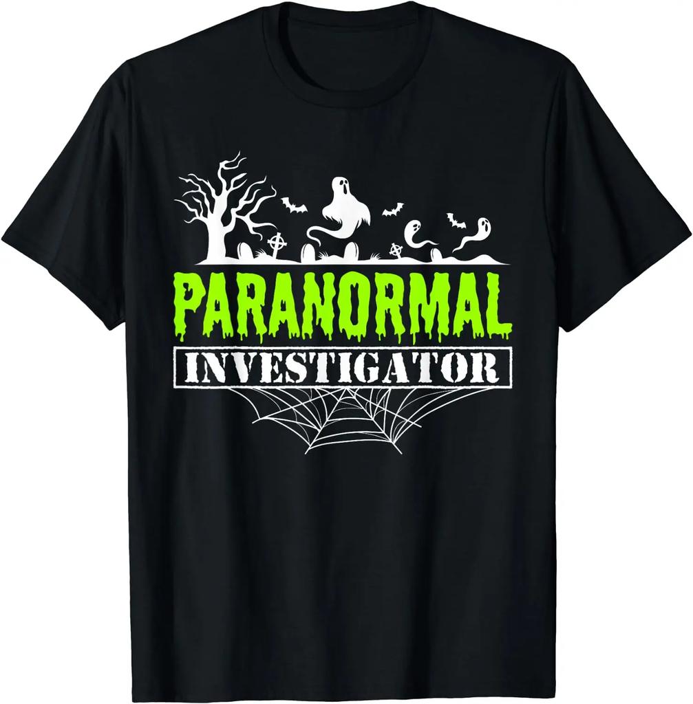Funny Paranormal Investigator Ghost Hunting Ghost Hunter TShirt for Unisex Unisex Halloween Horror T Shirt Gothic Streetwear