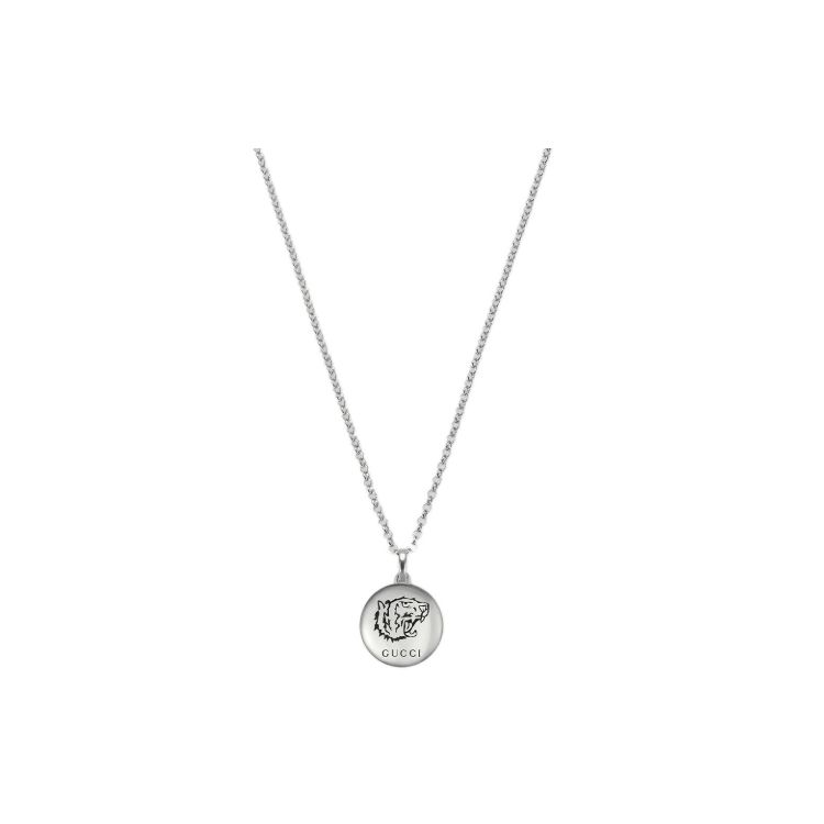 

Gucci Blind For Love Tiger Engraved Shiny 925 Silver Necklace Women necklace 455541-J8400-0701 Dust Bag+Box (Random Color)