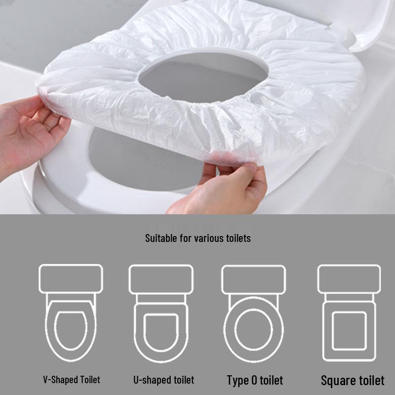 Universeller wasserdichter Einweg-Toilettensitzbezug für Reisen und Zuhause