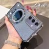 Fashion Diamond Glitter Plating Soft Case For Samsung Galaxy S20 FE S21 Plus S22 S23 S24 Ultra S25 Edge Bracket Shockproof Cover