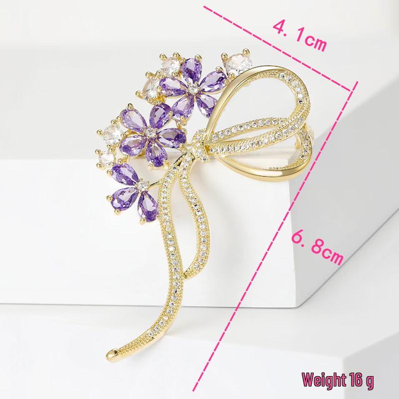 Exquisite Butterfly Rhinestone Brooch - Versatile 3D Floral Alloy Accessory for Women