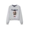 Teenie Weenie Women's Sorona Big Bear Embroidered Crew Neck Sweatshirt