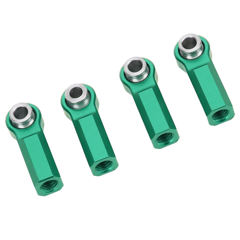 4 Pcs RC Link Rod End M4 Thread CW 7mm High Strength Alloy Ball Joint Head for 110 Model Car Green