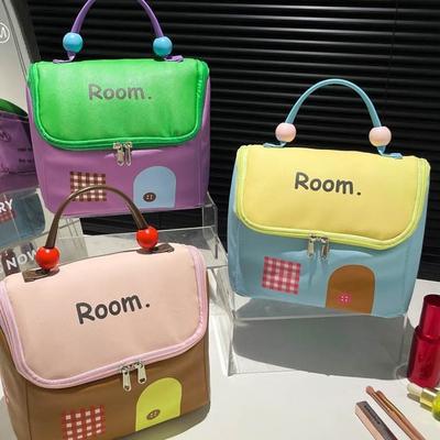 House Shaped Large Capacity Makeup Bag, Compartmentalized Waterproof Travel Toiletry Bag With Handle
