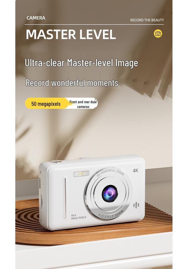Retro CCD Portable Dual Flash Card Camera for New Students
