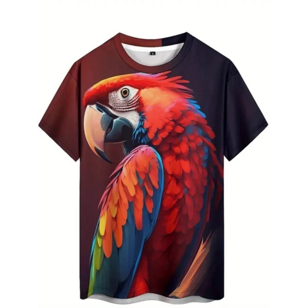 Summer Interesting Animal 3D Printed Men's T-shirt Loose Breathable Large Size Short Sleeved T-shirt