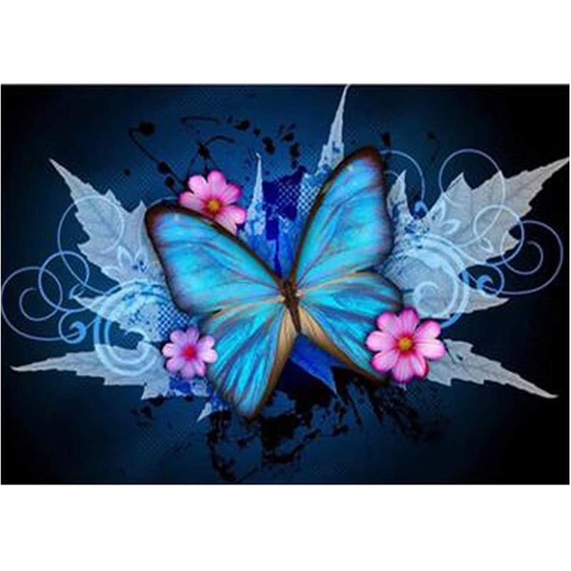 5D DIY Diamond Painting Pretty Butterfly Flower Art Diamond Embroidery Cross Stitch Kit Full Rhinestone Mosaic Home Decor