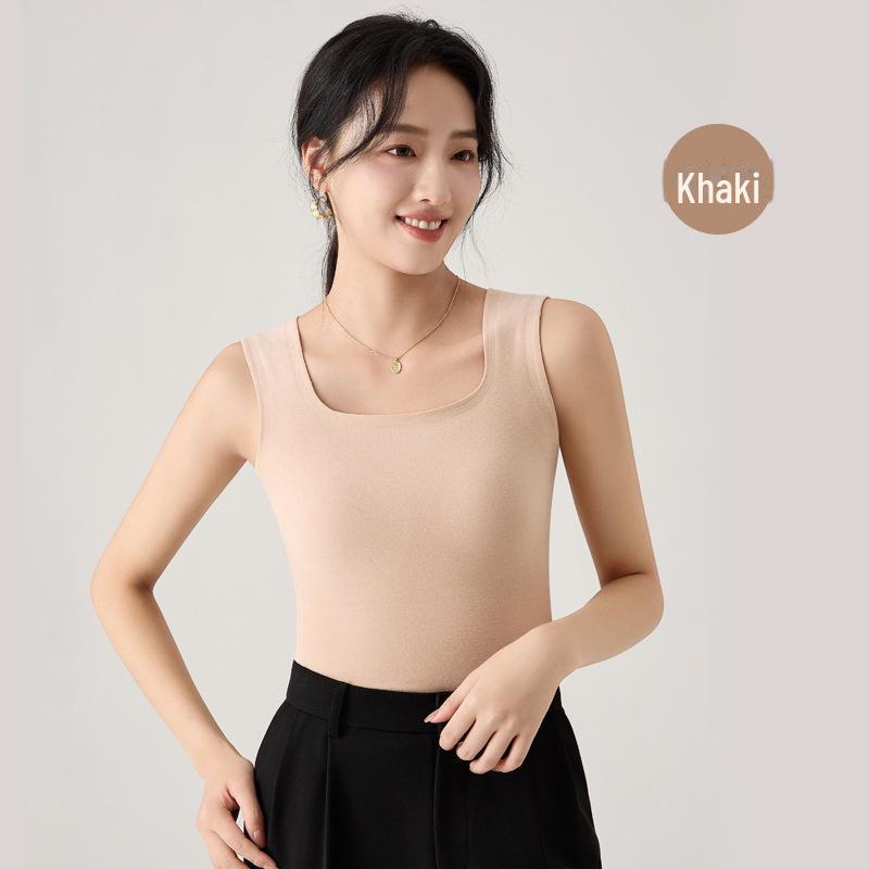 Damen Kaschmirseide Warme Weste mit Nahtlosen Heizkissen