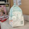 School bag women's new college style Japanese fresh cartoon polka dot backpack junior high school students lightweight travel backpack