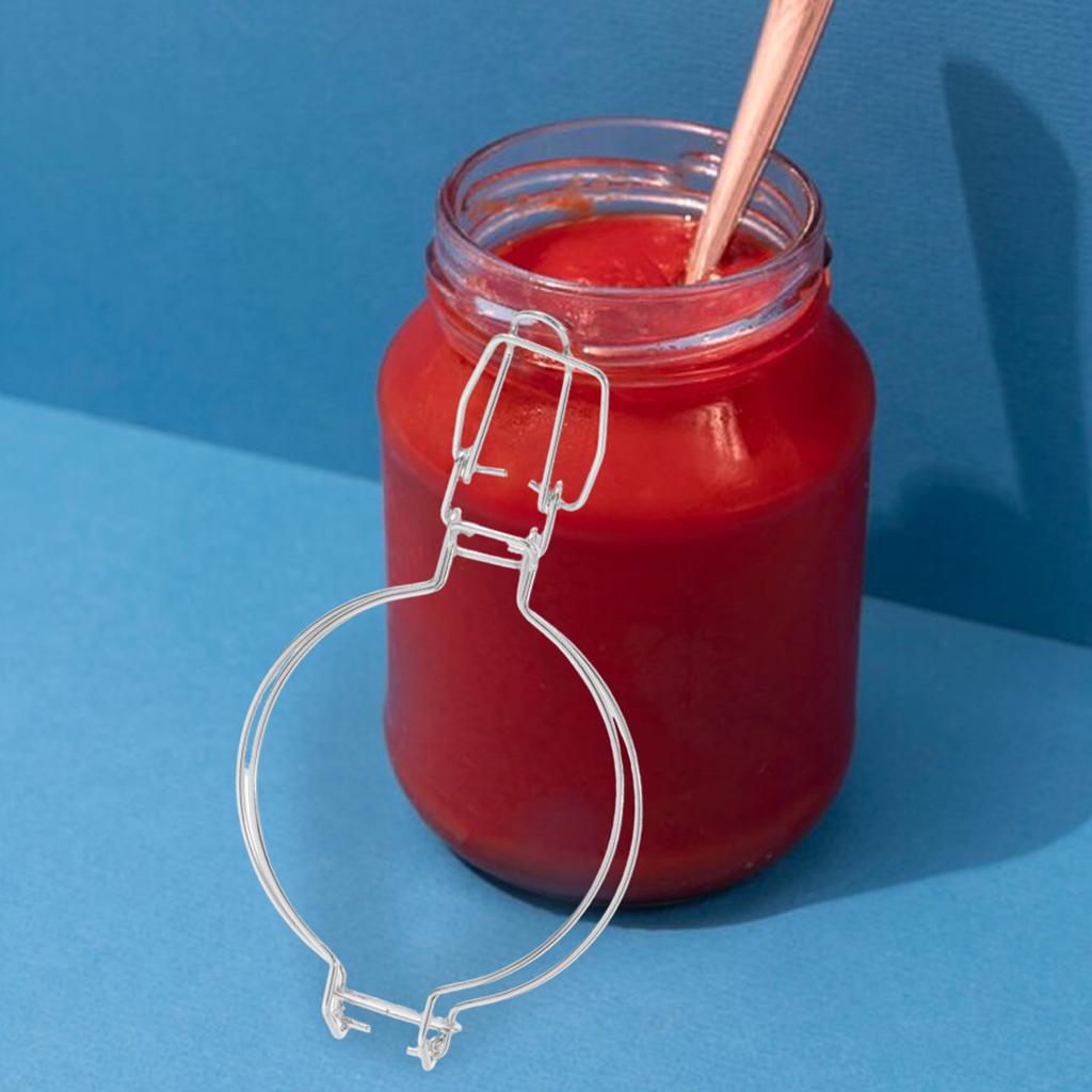 10 uds. Hebilla de Alambre para Tapa de Conserva Abrazadera de Repuesto de Acero Inoxidable para Accesorios de Sellado de Tarros de Vidrio Clip para Tarro de Conserva Cocina