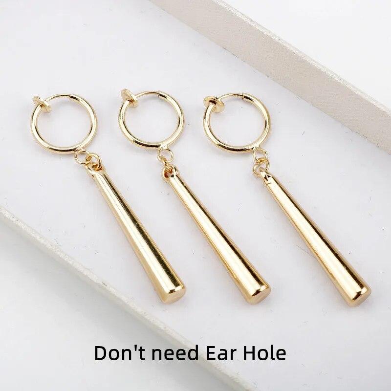 

Серьги Charmsmic, 3 шт./компл., серьги Зоро в стиле аниме, зажимы для ушей, золотого цвета, маленькие геометрические украшения без пирсинга, Лидер продаж, оптовая продажа