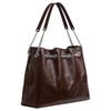 Coach EVELYN 34 Gold Buckle Cow Leather Garbage Bag Shoulder Bag Large Size Women's Maple Leaf Color