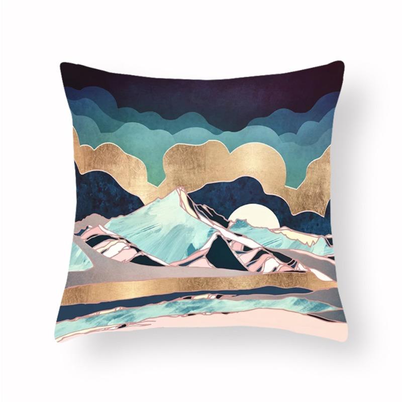 Abstract Sunrise Scenery Pillowcase Dormitory Decoration Office Living Room Sofa Home Pillowcase