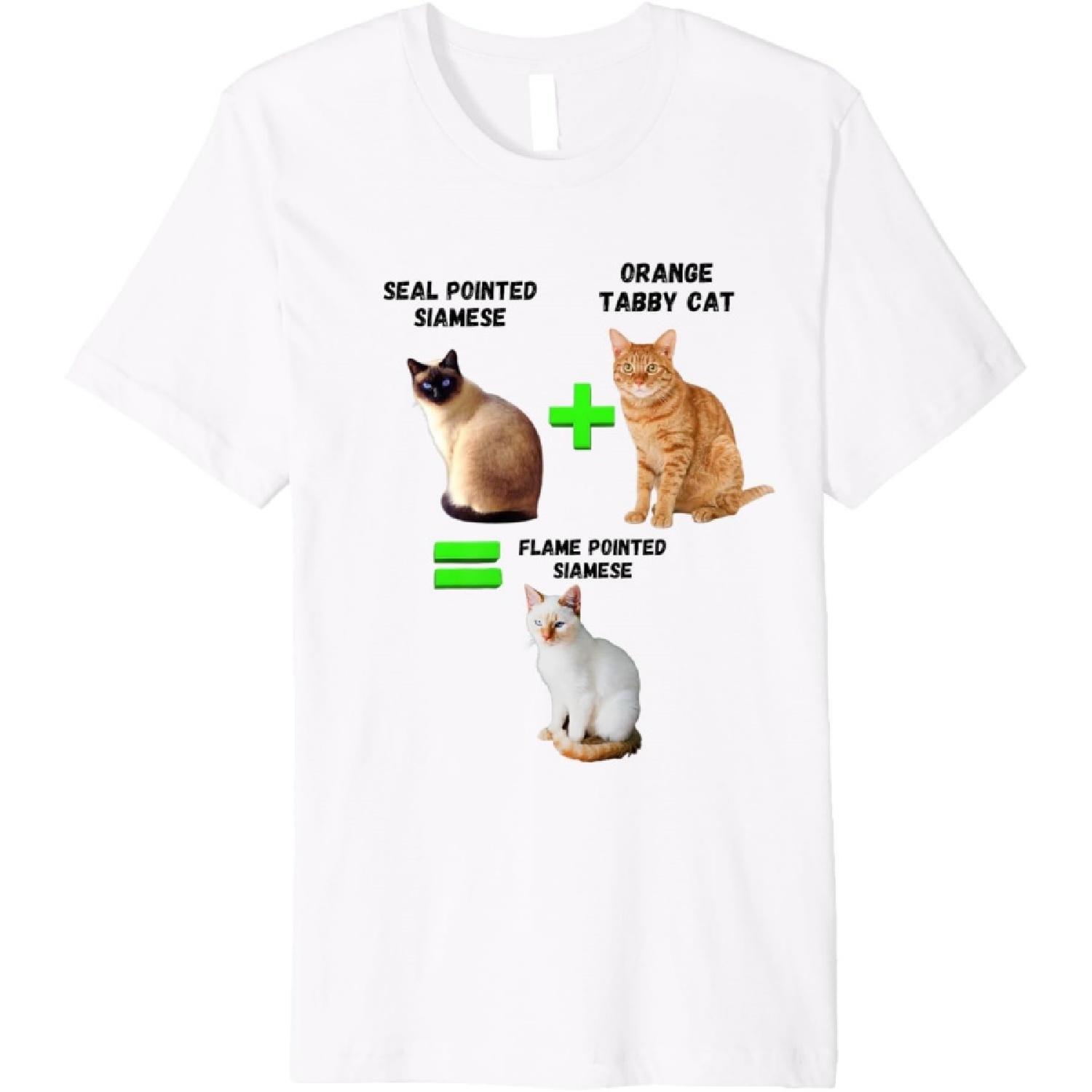 Flame Pointed Siamese Cat Premium T-Shirt XXXXXL белый