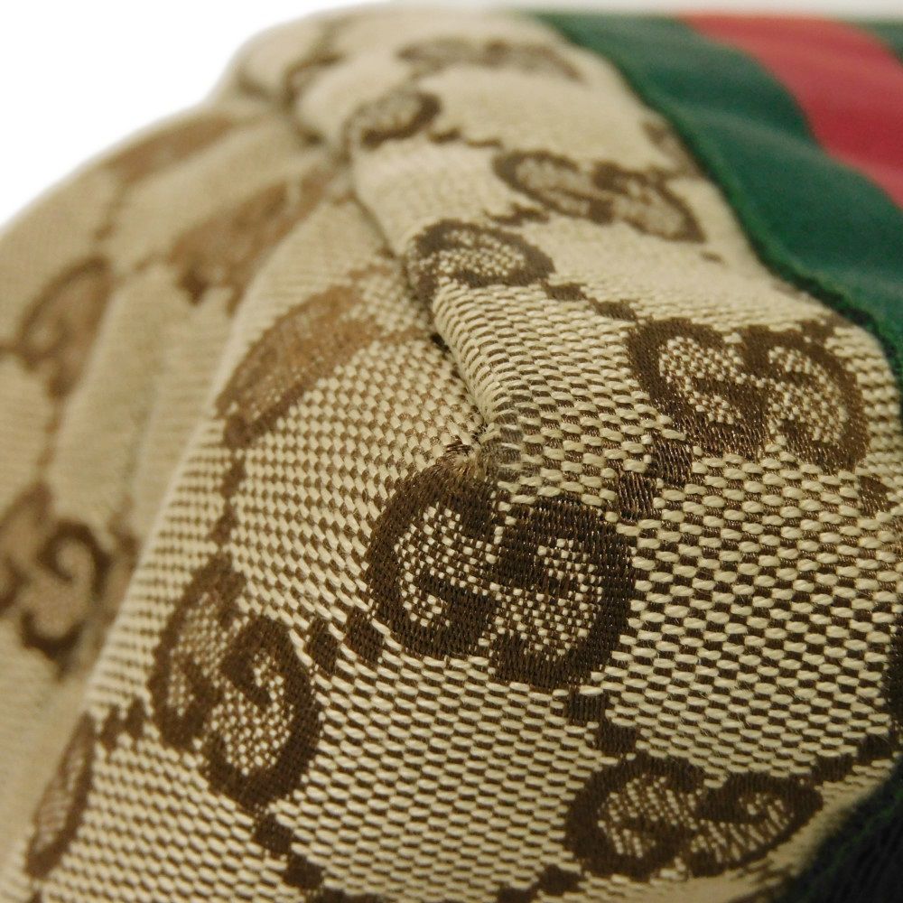 Used 9539 Web Stripe Tote 211971 7924 Patent Enamel Green Red Brown GG Canvas Beige Women's from Japan AUTHENTIC