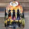 Women's Casual Long Sleeve Halloween Print Hoodie Pullover Sweatshirt