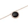 Lobster Clasp Design, Synthetic Cubic Zirconia Agate Necklace, Unisex Couple Model, Rose Gold DW00401450