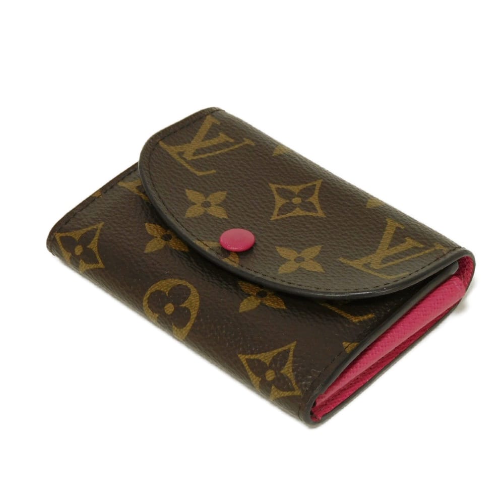 Used 12564 Porto Monnaie Rosalie M41939 7941 LV logo flower old model card case coin purse monogram fuchsia ladies from