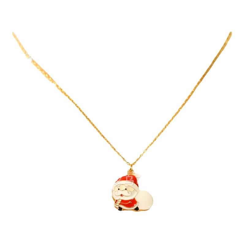 Multi-style Christmas Alloy Pendant Necklace: Santa Claus & Tree Designs, Cute, Versatile & Exquisite for Women