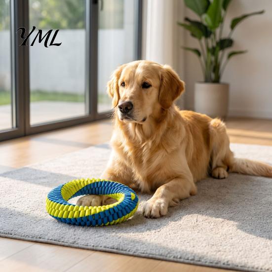 Washable Chew Toys for Dogs Dog Dental Tug Toy, Textured Woven Nylon Interactive Teeth Cleaning Large Over 33 Pounds Round or Figure 8 Design,