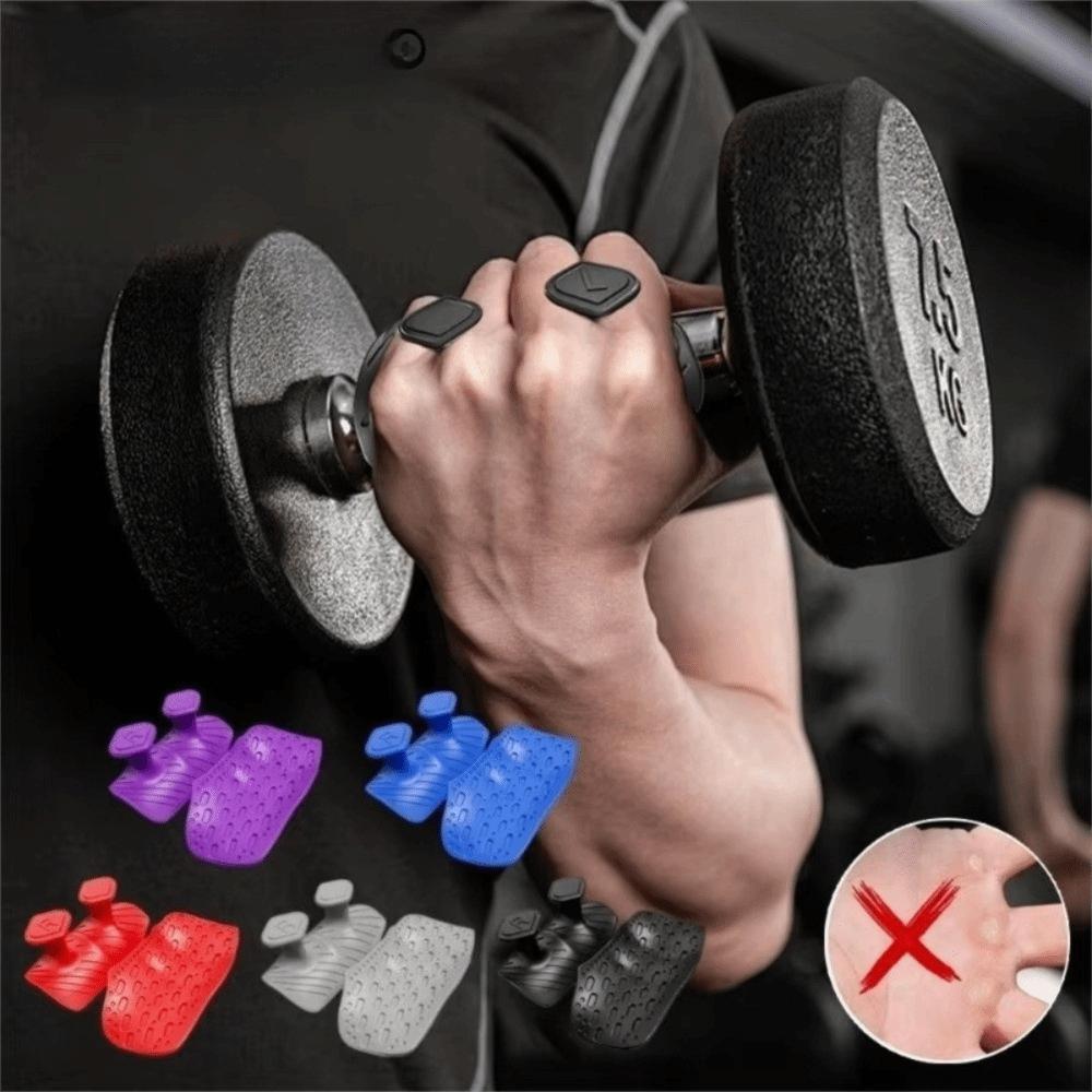 1 Pair Silicone Weightlifting Hand Grips Double-Sided Fitness Dumbbell Grips Weight Lifting