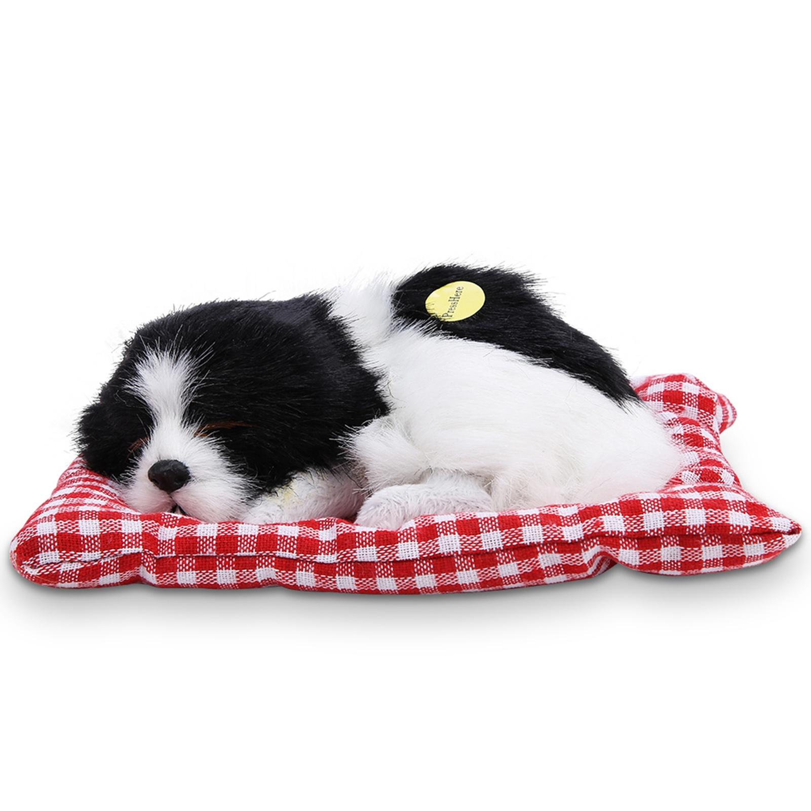 

Милые детские мягкие игрушки, имитация животных, кукла, плюшевые спящие собаки со звуком, желто-белые