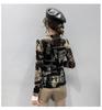 European 2024 Autumn/Winter Rhinestone Mesh Slim Fit Long Sleeve Top
