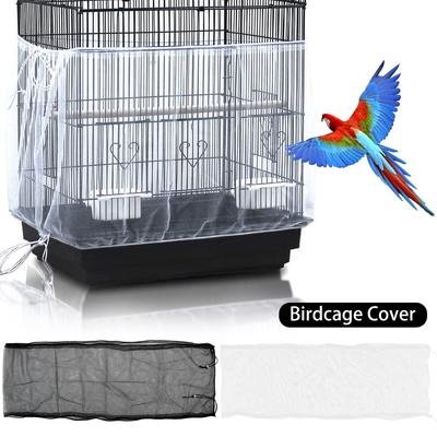 Vogelkäfig-Abdeckung, Nylonnetz, verstellbar, Vogelkäfig-Samenfänger, universeller Vogelkäfig-Netz, Samen-Federfänger, Vogelkäfig-Abdeckung