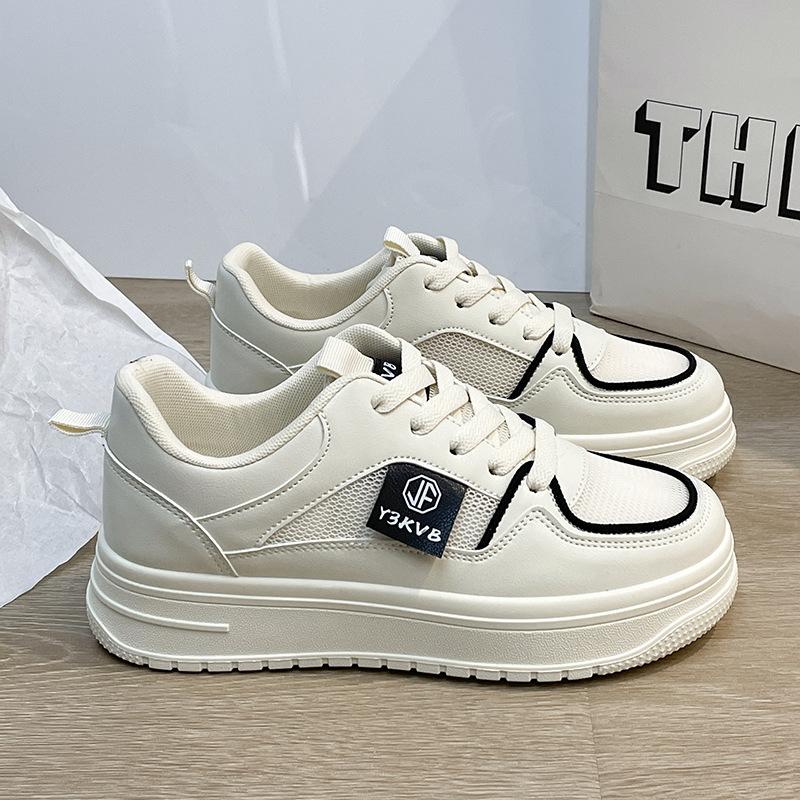 

Little white shoes women s 2025 new spring and summer board shoes children s versatile thick soles increase height fashion women s shoes ins tide brea 35