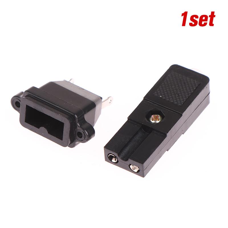 Two-Wire Electric Screwdriver Plug 2-Core Power Socket Dc Power Plug Connector 2 Pins Black Small Two-Wire Plug