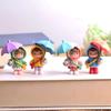 4PCS Cartoon Character Little Girl Home Decoration Ornament Car Decoration Ornament Umbrella Girl Model