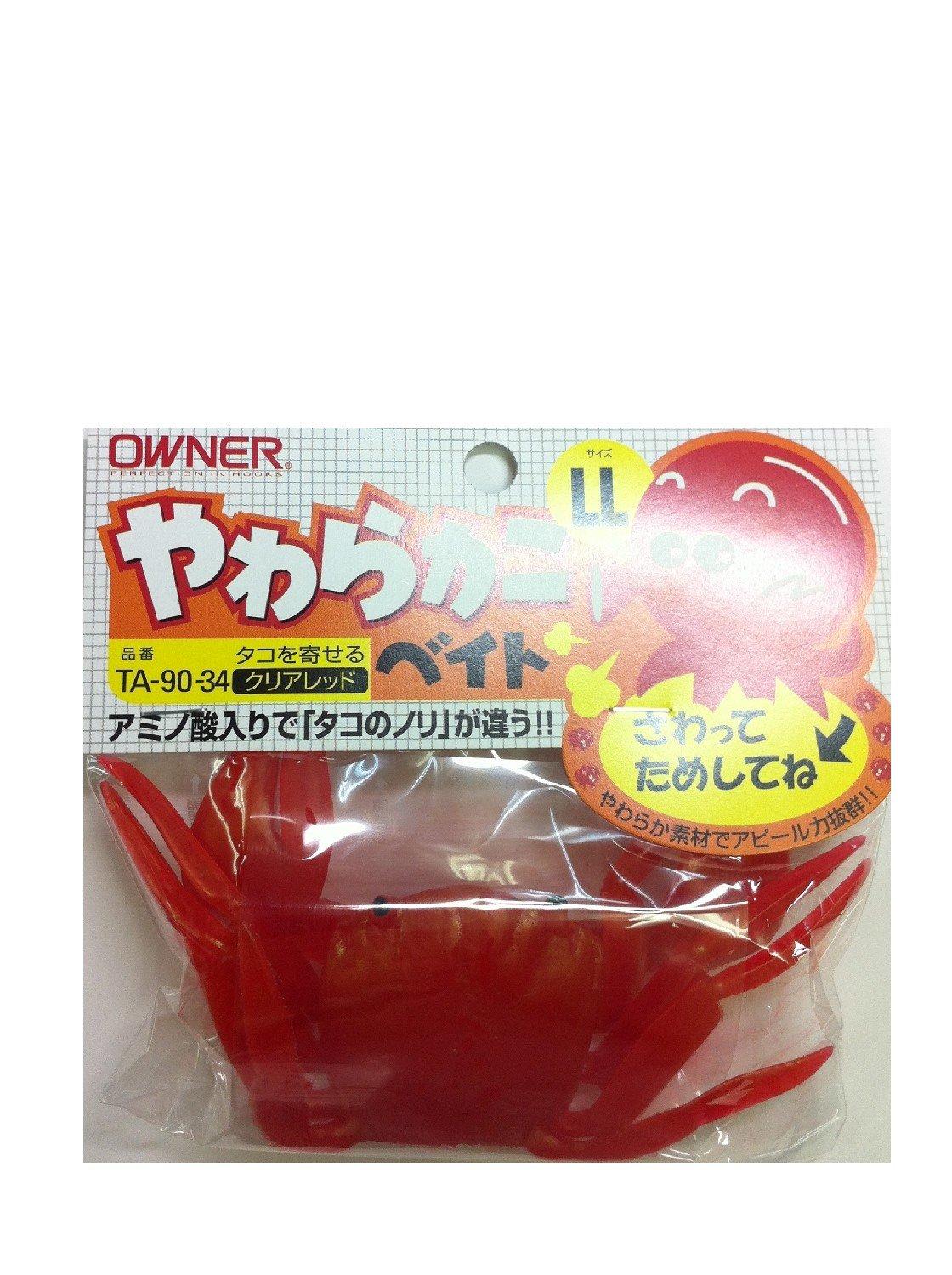 OWNER Worm Soft Crab Bait LL Red 82588 красный